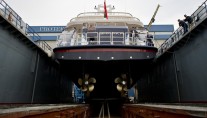 Proteksan Turquoise Yacht Berkut (ex Baraka) at her launch